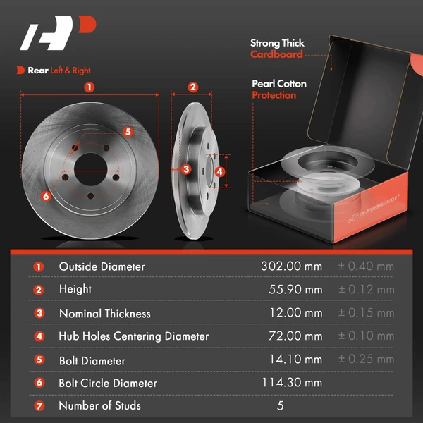 8 Pcs Rear Disc Brake Rotors & Ceramic Brake Pads & Brake Calipers for Ford Escape Mercury 2005-2008