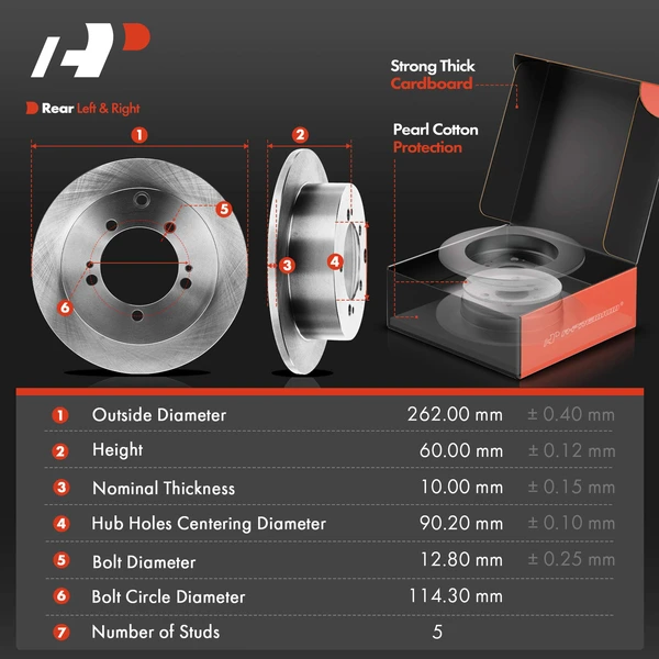 8 Pcs Rear Disc Brake Rotors & Ceramic Brake Pads & Brake Calipers for Chrysler Sebring Dodge Eagle
