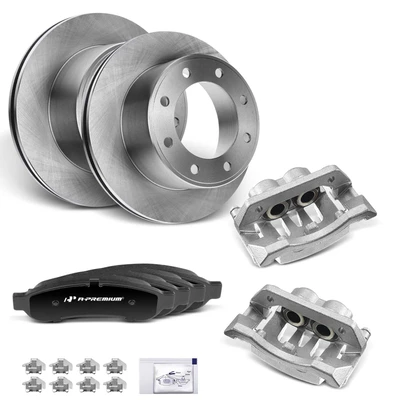 8 Pcs Rear Disc Brake Rotors & Ceramic Brake Pads & Brake Calipers