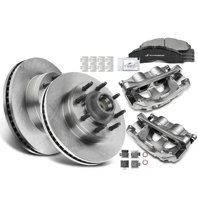 8 Pcs Front Disc Brake Rotors & Ceramic Brake Pads & Brake Calipers