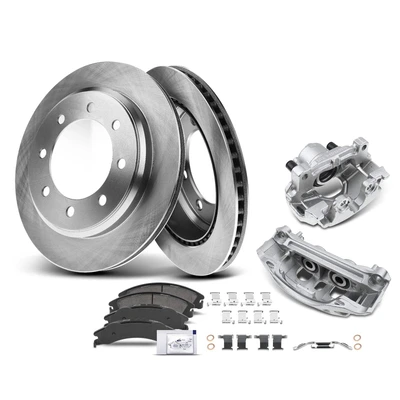 8 Pcs Rear Disc Brake Rotors & Ceramic Brake Pads & Brake Calipers