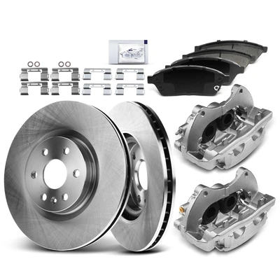 8 Pcs Front Disc Brake Rotors & Ceramic Brake Pads & Brake Calipers