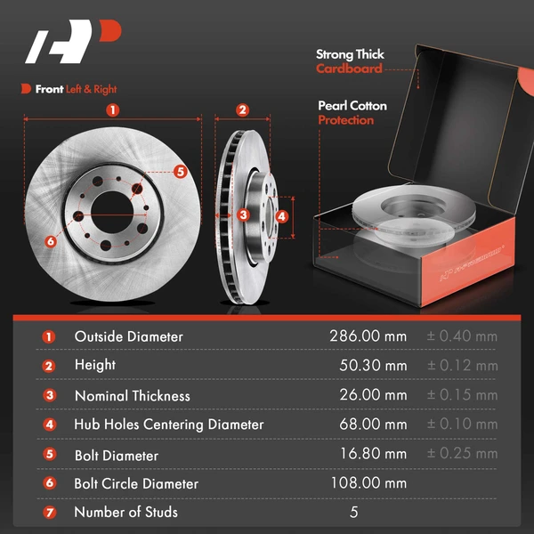 8 Pcs Front Disc Brake Rotors & Ceramic Brake Pads & Brake Calipers for Volvo S60 01-09 S80 V70 XC70