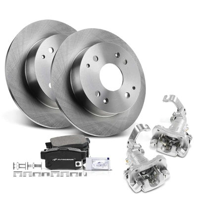 8 Pcs Rear Disc Brake Rotors & Ceramic Brake Pads & Brake Calipers
