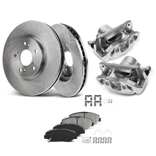 8 Pcs Front Disc Brake Rotors & Ceramic Brake Pads & Brake Calipers for 2008-2011 Honda Accord