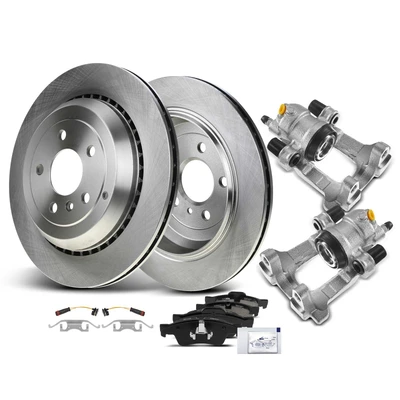 8 Pcs Rear Disc Brake Rotors & Ceramic Brake Pads & Brake Calipers