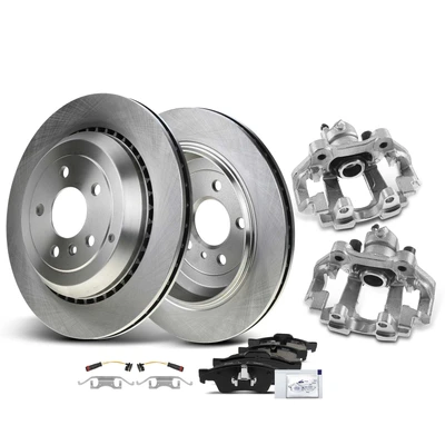 8 Pcs Rear Disc Brake Rotors & Ceramic Brake Pads & Brake Calipers