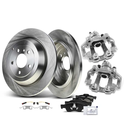 8 Pcs Rear Disc Brake Rotors & Ceramic Brake Pads & Brake Calipers