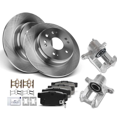 8 Pcs Rear Disc Brake Rotors & Ceramic Brake Pads & Brake Calipers