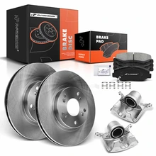 8 Pcs Front Disc Brake Rotors & Ceramic Brake Pads & Brake Calipers for 2002-2004 Honda CR-V