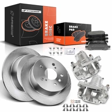 8 Pcs Rear Disc Brake Rotors & Ceramic Brake Pads & Brake Calipers