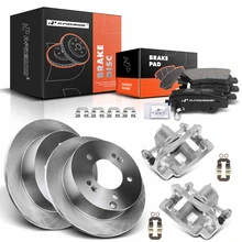 8 Pcs Rear Disc Brake Rotors & Ceramic Brake Pads & Brake Calipers