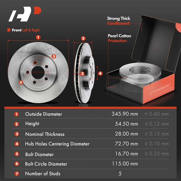 16 Pcs Front & Rear Disc Brake Rotors & Ceramic Brake Pads & Hub Bearings for Dodge Charger RWD