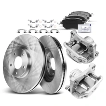 8 Pcs Front Disc Brake Rotors & Ceramic Brake Pads & Brake Calipers
