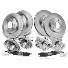 16 Pcs Front & Rear Disc Brake Rotors & Ceramic Brake Pads & Brake Calipers