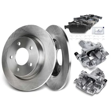 8 Pcs Rear Disc Brake Rotors & Ceramic Brake Pads & Brake Calipers