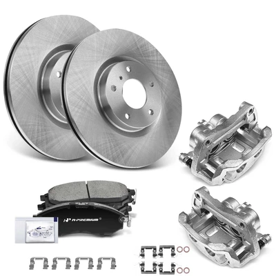 8 Pcs Front Disc Brake Rotors & Ceramic Brake Pads & Brake Calipers