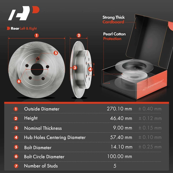 8 Pcs Rear Disc Brake Rotors & Ceramic Brake Pads & Brake Calipers for Chrysler Sebring Dodge 01-06