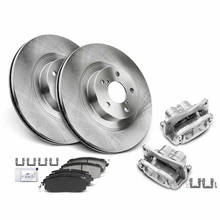 8 Pcs Front Disc Brake Rotors & Ceramic Brake Pads & Brake Calipers for 2008-2011 2013 Subaru Impreza