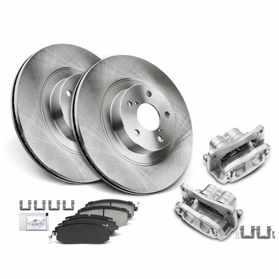 8 Pcs Front Disc Brake Rotors & Ceramic Brake Pads & Brake Calipers