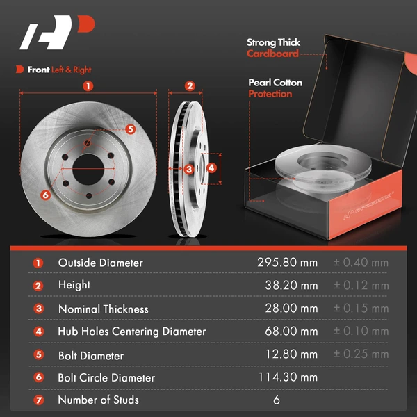 8 Pcs Front Disc Brake Rotors & Ceramic Brake Pads & Brake Calipers for Nissan Frontier 05-19 Suzuki