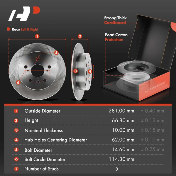 8 Pcs Rear Disc Brake Rotors & Ceramic Brake Pads & Brake Calipers for Lexus ES350 Toyota 07-12