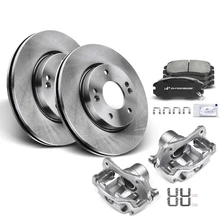 8 Pcs Front Disc Brake Rotors & Ceramic Brake Pads & Brake Calipers for 2009-2010 Hyundai Elantra