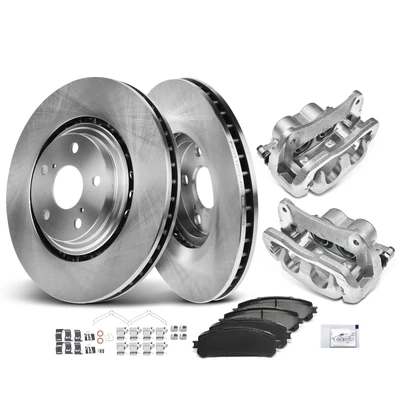 8 Pcs Front Disc Brake Rotors & Ceramic Brake Pads & Brake Calipers