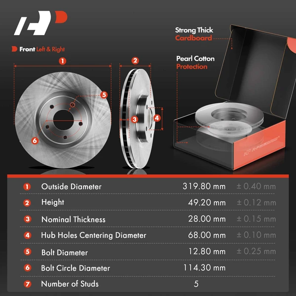 8 Pcs Front Disc Brake Rotors & Ceramic Brake Pads & Brake Calipers for Nissan Maxima 09-14 16-18