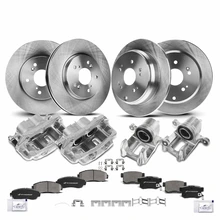 16 Pcs Front & Rear Disc Brake Rotors & Ceramic Brake Pads & Brake Calipers