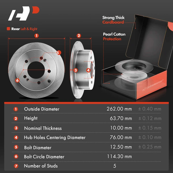 8 Pcs Rear Disc Brake Rotors & Ceramic Brake Pads & Brake Calipers for Kia Soul 2010-2013