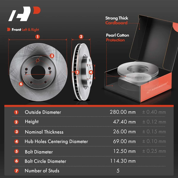 8 Pcs Front Disc Brake Rotors & Ceramic Brake Pads & Brake Calipers for Kia Soul 10-11 280mm Disc