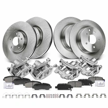 16 Pcs Front & Rear Disc Brake Rotors & Ceramic Brake Pads & Brake Calipers for 2009-2014 2016-2017 Nissan Maxima