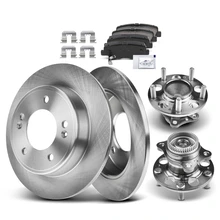 8 Pcs Rear Disc Brake Rotors & Ceramic Brake Pads & Hub Bearings for 2014-2018 Kia Forte5