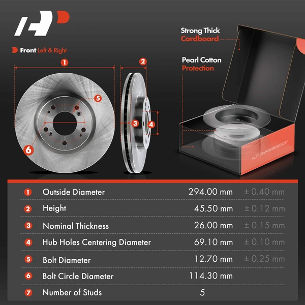 16 Pcs Front & Rear Disc Brake Rotors & Ceramic Brake Pads & Hub Bearings for Dodge Avenger