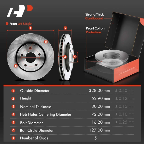 16 Pcs Front & Rear Disc Brake Rotors & Ceramic Brake Pads & Hub Bearings for Jeep Grand Cherokee