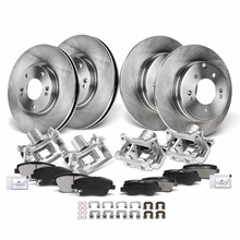 16 Pcs Front & Rear Disc Brake Rotors & Ceramic Brake Pads & Brake Calipers