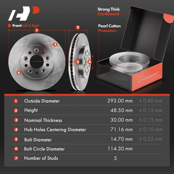 16 Pcs Front & Rear Disc Brake Rotors & Ceramic Brake Pads & Brake Calipers for Ford Freestar