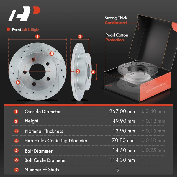 8 Pcs Rear Drilled Brake Rotors & Pads + Brake Calipers for Ford Mustang 1994-1998