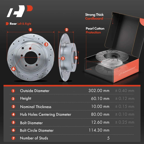 8 Pcs Rear Drilled Brake Rotor & Pads + Wheel Hub Bearing for Dodge Avenger Jeep 200