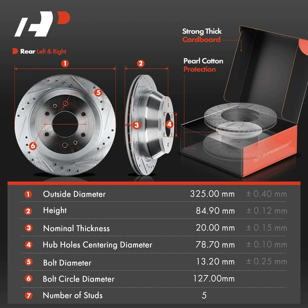 8 Pcs Rear Drilled Brake Rotors & Pads + Brake Calipers for Chevy Trailblazer GMC Buick Saab