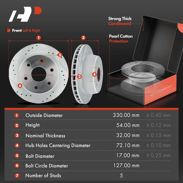 8 Pcs Rear Drilled Brake Rotors & Pads + Brake Calipers for Chevrolet Suburban GMC Sierra