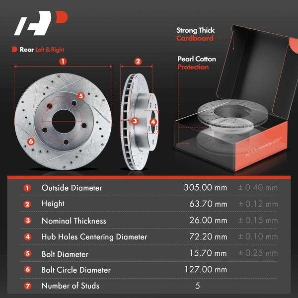 8 Pcs Front Drilled Brake Rotor & Pads + Wheel Hub Bearing for Jeep Grand Cherokee 99-04