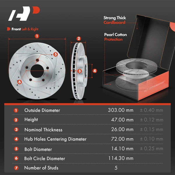 8 Pcs Front Drilled Brake Rotors & Pads + Brake Calipers for Ford Escape 05-07 Mercury Mazda