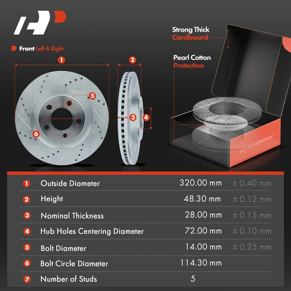 8 Pcs Front Drilled Brake Rotors & Pads + Brake Calipers for Ford Edge Lincoln MKX 07-10