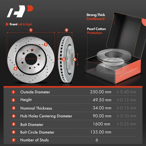 8 Pcs Front Drilled Brake Rotors & Pads + Brake Calipers for Ford F-150 2012-2016