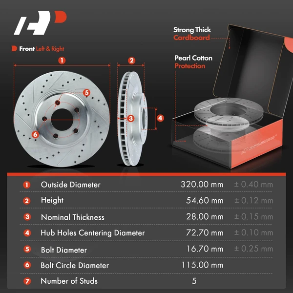 16 Pcs Front & Rear Drilled Brake Rotor & Pads + Wheel Hub Bearing for Chrysler 300