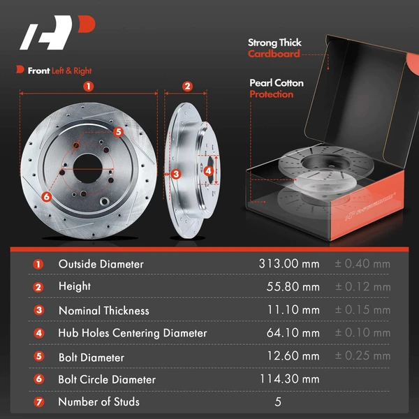8 Pcs Rear Drilled Brake Rotors & Pads + Brake Calipers for Acura MDX 01-06 Honda Pilot