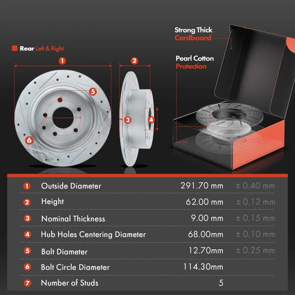 8 Pcs Rear Drilled Brake Rotors & Pads + Brake Calipers for Nissan Maxima 04-08 Altima