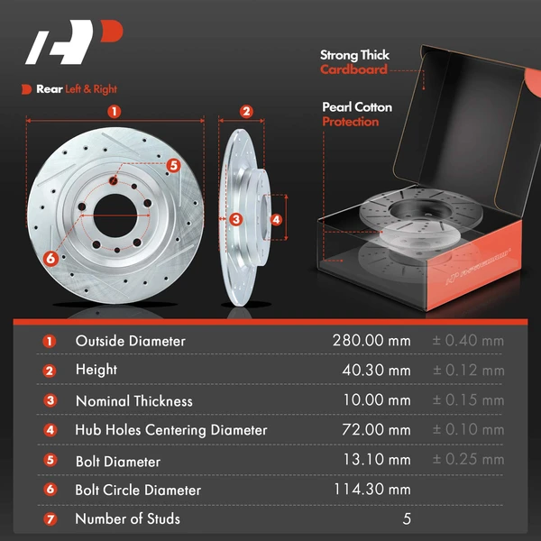 8 Pcs Rear Drilled Brake Rotors & Pads + Brake Calipers for Mazda 6 2006-2013 Ford Mercury